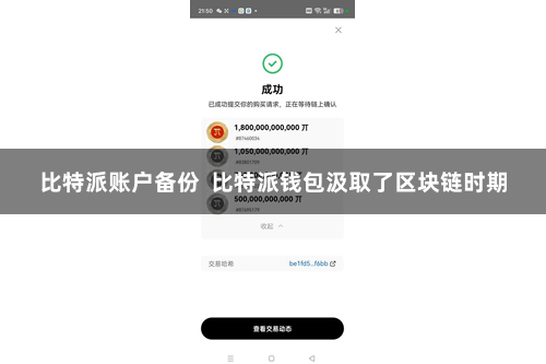 比特派账户备份 比特派钱包汲取了区块链时期