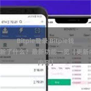 Bitpie登录 Bitpie钱包更新了什么？最新功能一览【更新内容】