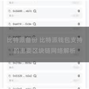 比特派备份 比特派钱包支持的主要区块链网络解析