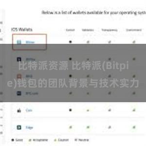 比特派资源 比特派(Bitpie)钱包的团队背景与技术实力